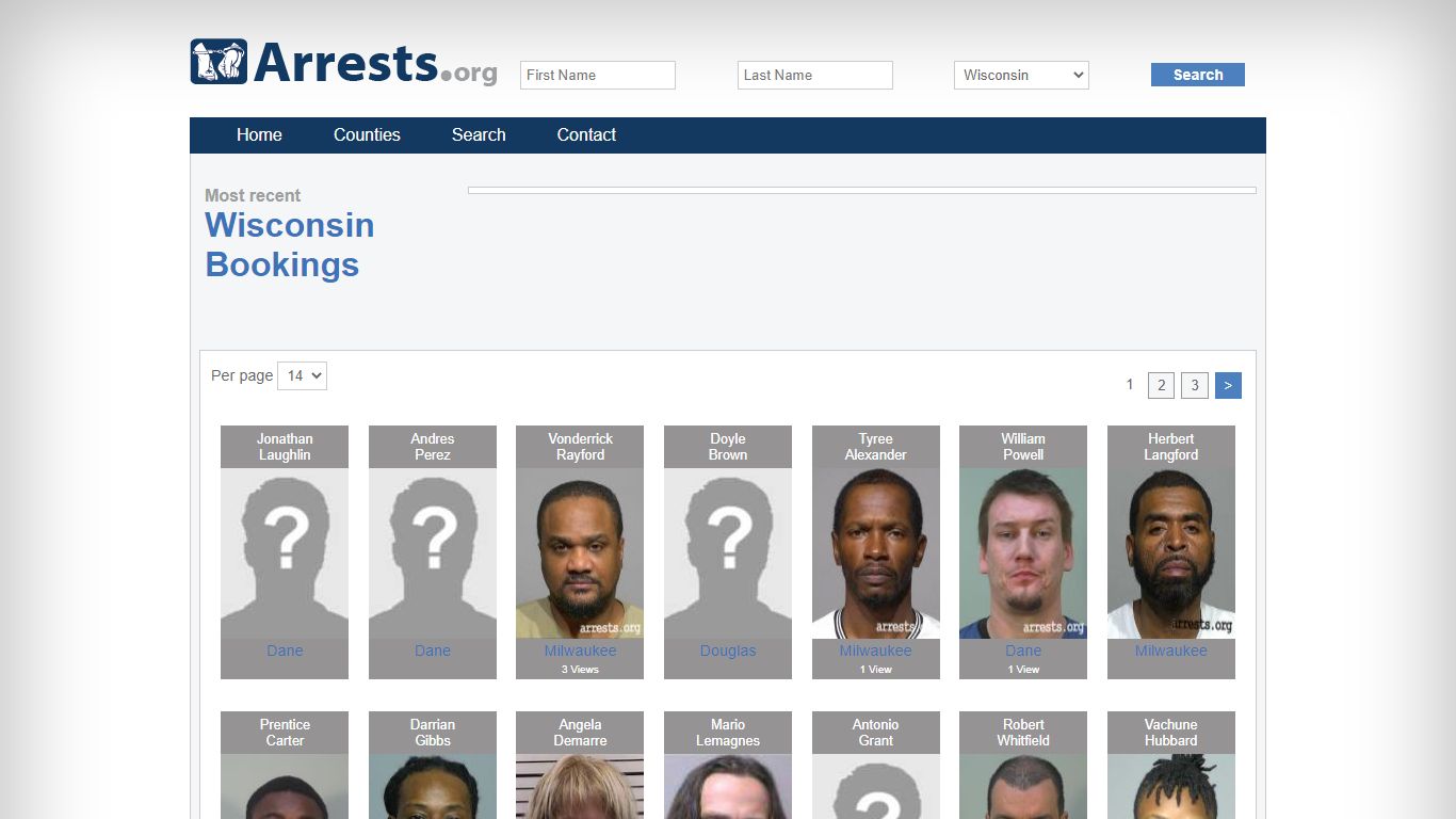 Wisconsin Arrests and Inmate Search